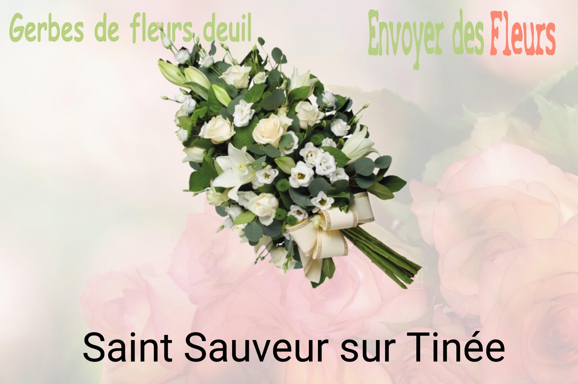 Gerbe de fleurs de deuil livrée à Saint-Sauveur-sur-Tinée